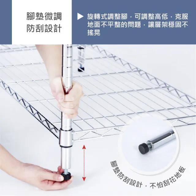 【KIWISH 奇意生活館】46X40X90質感三層架 六分管 整體耐重200kg 廚房架 鐵架 收納架 層架 鐵力士架 置物架
