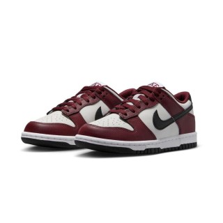 【NIKE 耐吉】Nike Dunk Low Dark Team Red 酒漬櫻桃 GS FZ4352-600(深紅白 低筒 運動鞋 休閒鞋 大童鞋)