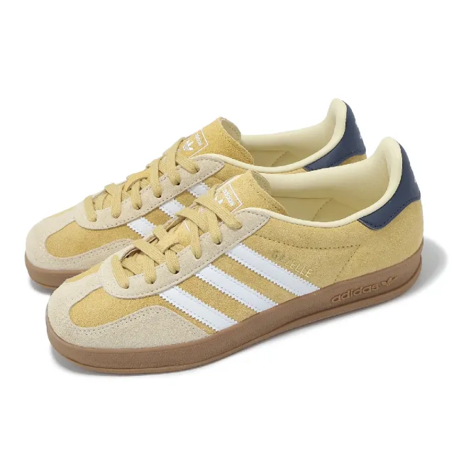 adidas 愛迪達】休閒鞋Gazelle Indoor 男鞋女鞋黃白藍麂皮膠底復古愛迪