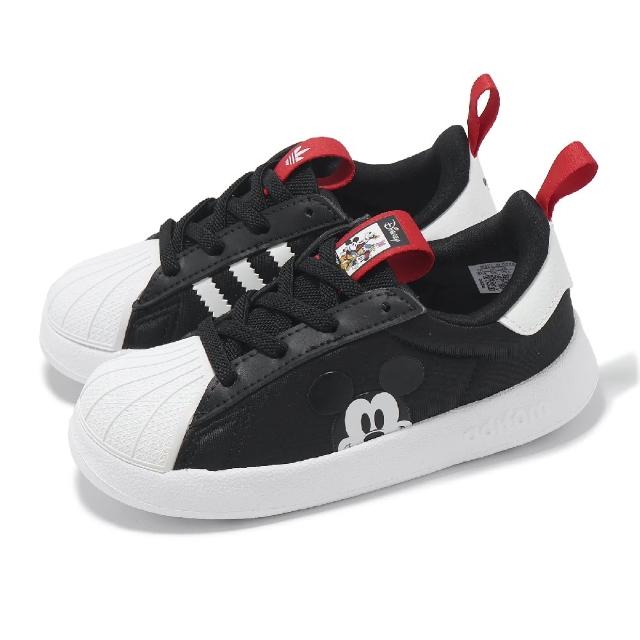 【adidas 愛迪達】x 迪士尼 休閒鞋 adiFOM Superstar 360 I 小童 黑白 米奇 小朋友 貝殼頭(JH5179)