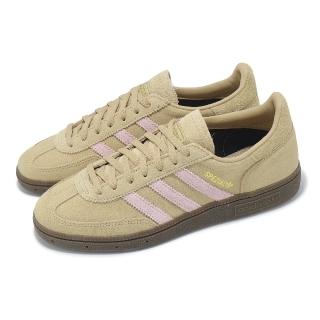 【adidas 愛迪達】休閒鞋 Handball Spezial W 女鞋 卡其 粉 麂皮 復古 焦糖底 愛迪達(JI2651)
