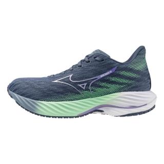 【MIZUNO 美津濃】慢跑鞋 女鞋 運動鞋 緩震 RIDER 灰藍綠 J1GD240371