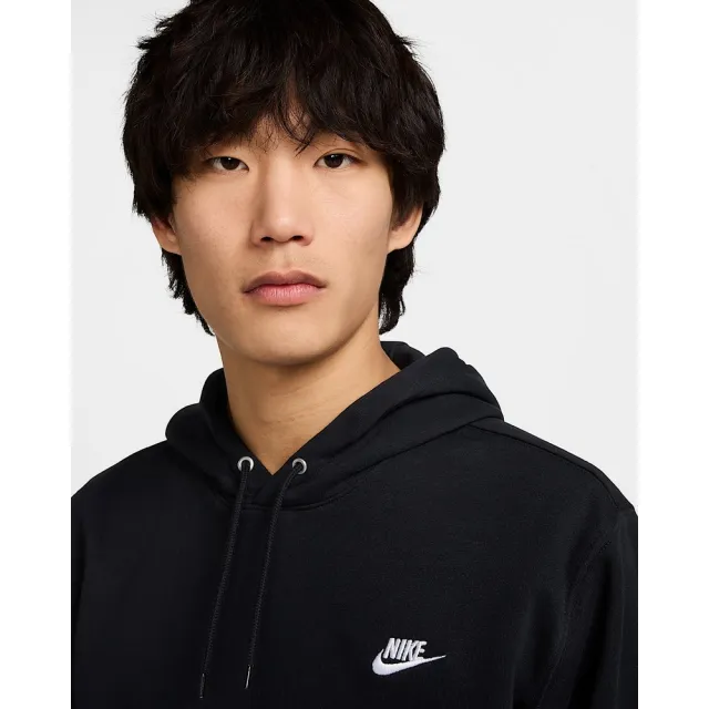 【NIKE 耐吉】連帽上衣 帽T 男款 AS M NK CLUB FT PO HOODIE 黑色(FN3867010)