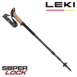 【LEKI】原廠貨 德國 BLACK SERIES SLS XTG 天然軟木登山杖/戶外/登山/健行/城市行走 1對2入(2支裝出貨)