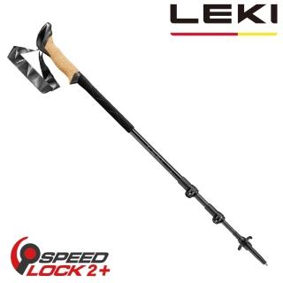 【LEKI】原廠貨 德國 BLACK SERIES CARBON 天然軟木登山杖/戶外/登山/健行/城市行走 1對2入(2支裝出貨)