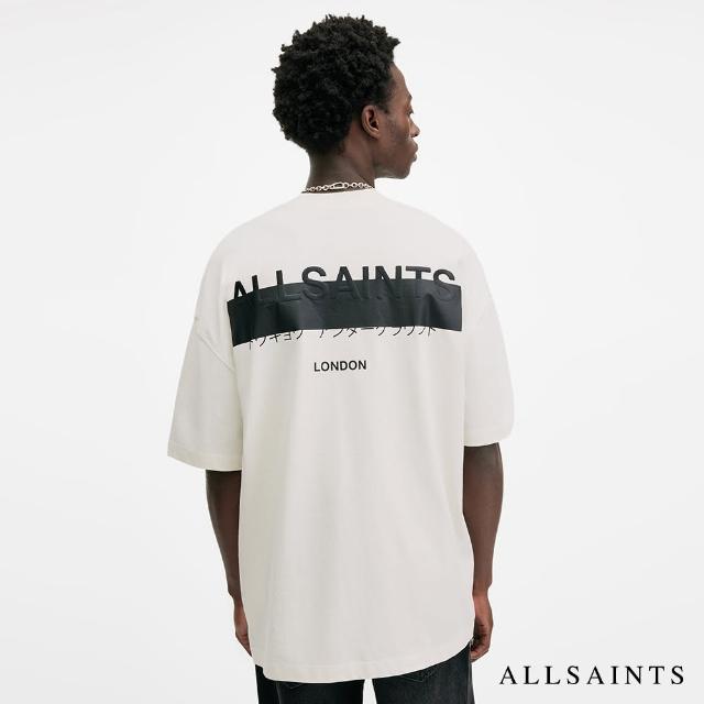 【ALLSAINTS】REDACT 純棉LOGO短袖T恤-白 M002PC(寬鬆版型)
