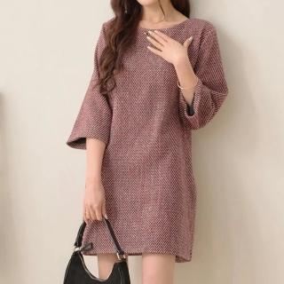 【MYDRESS】優雅時尚小香風毛呢感洋裝