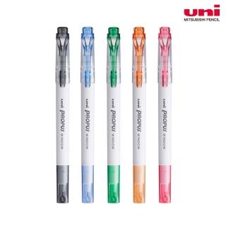【UNI】PUS-103T 視窗雙頭螢光筆 煙灰系 5色組(限量送1支)