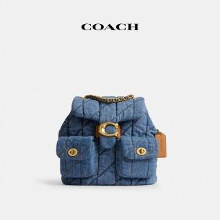 【COACH】蔻馳官方直營 TABBY絎縫後揹包-B4/靛藍色(CZ747)