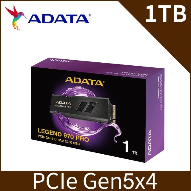 【ADATA 威剛】Legend 970PRO 1TB PCIe 5.0 M.2 2280固態硬碟(含散熱風扇不可拆)