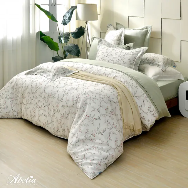 【Great Living 格蕾寢飾】Abelia 100%天絲木漿兩用被床包四件組-雙人150x186cm(600織 多款)