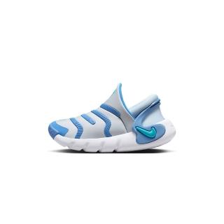 【NIKE 耐吉】Dynamo 2 Easyon 中童 藍白色 運動 休閒 套腳式 免鞋帶 毛毛蟲 休閒鞋 FD0553-004
