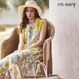 【en-suey 銀穗】平塔克A-Line印花洋裝-女