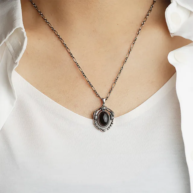 【Georg Jensen 喬治傑生】2014年度煙水晶項鍊