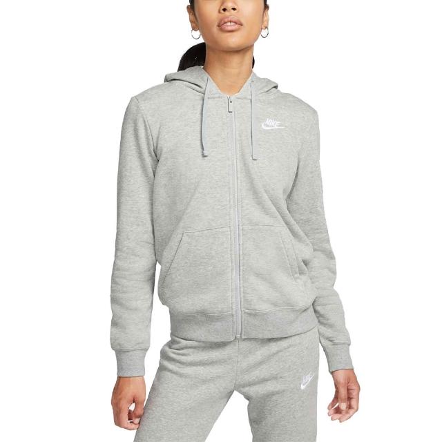 【NIKE 耐吉】AS W NSW CLUB FLC FZ HOODIE ST 連帽運動外套 女 - DQ5472063