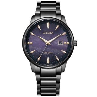 【CITIZEN 星辰】PAIR系列 田馥甄Hebe廣告配戴款 光動能紫夜星河腕錶/39.2mm(BM7595-89X)