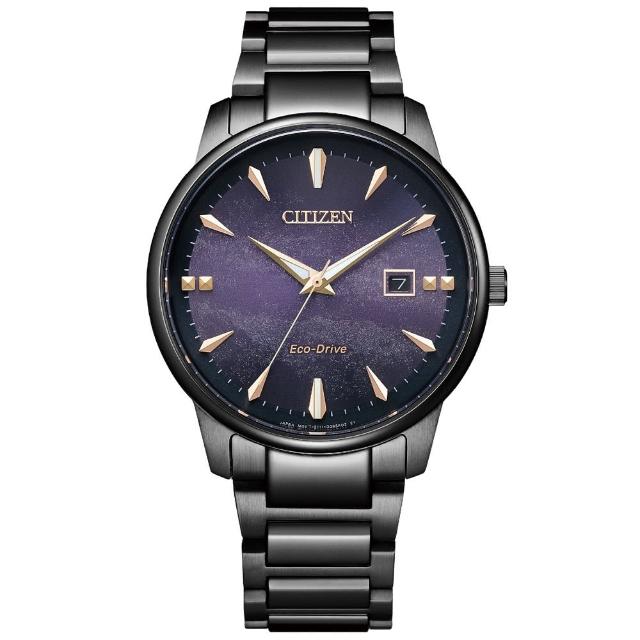 【CITIZEN 星辰】PAIR系列 田馥甄Hebe廣告配戴款 光動能紫夜星河腕錶/39.2mm(BM7595-89X)
