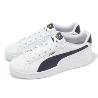 【PUMA】休閒鞋 Court Classico 男鞋 女鞋 白 藍 皮革 復古 小白鞋 情侶鞋(400284-01)