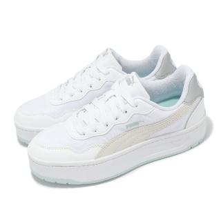 【PUMA】休閒鞋 Court Lally Skye Aqua Metal 女鞋 白 米白 厚底 緩衝 小白鞋(401613-01)