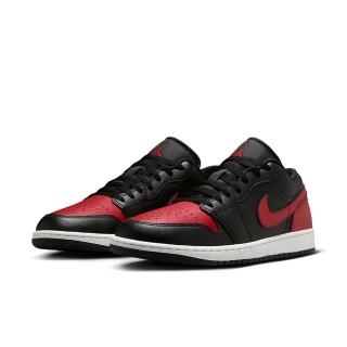 【NIKE 耐吉】AIR JORDAN 1 LOW 黑紅 喬丹 低筒 休閒鞋 穿搭 公牛配色 男(553558-067)