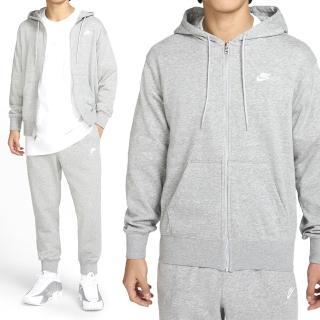 【NIKE 耐吉】As M Nk Club Ft Fz Hoodie 男款 灰色 刺繡 連帽 外套 FN3885-063