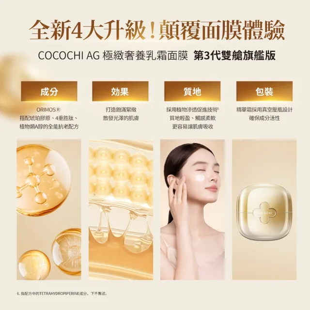【cocochi】AG極緻奢養乳霜面膜_第3代小金罐(20g乳霜+60g面膜)