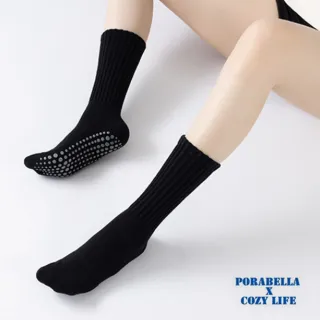 【Porabella】襪子  瑜珈襪 素色襪 止滑中筒襪 普拉提襪 防滑襪 瑜珈襪 YOGA SOCKS