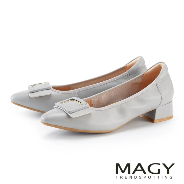 MAGY 全真皮透氣簍空舒適平底鞋(棕色)折扣推薦