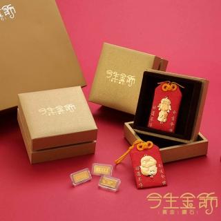 【今生金飾】媽祖福金年節禮盒(2入組-金塊/御守)