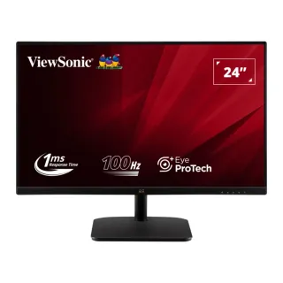 【ViewSonic 優派】2入組★VA2432-MH 24型 IPS FHD 100Hz窄邊框螢幕(HDMI/VGA/零閃屏/窄邊框/抗藍光/1ms)