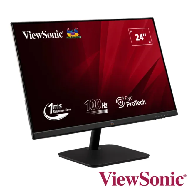 【ViewSonic 優派】2入組★VA242-MH 24型 IPS FHD 100Hz窄邊框螢幕(HDMI/VGA/零閃屏/窄邊框/抗藍光/1ms)