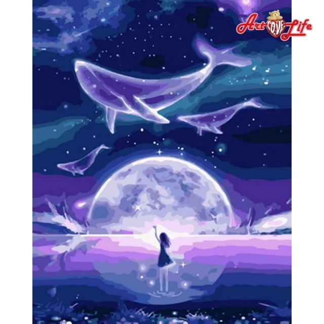 【ArtLife 藝術生活】DT039銀河夜夢40*50CM(數字油畫 DIY DIY數字油畫 交換禮物 畫畫玩具)