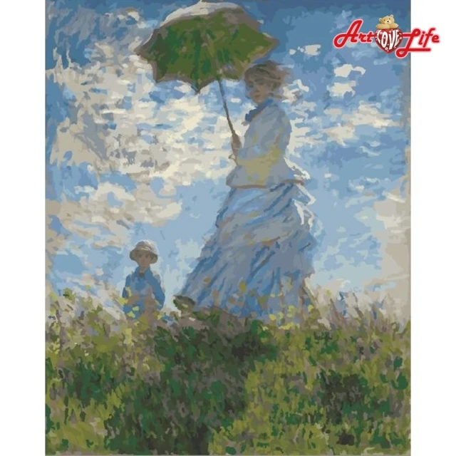 【ArtLife 藝術生活】DT036莫內 母與子40*50CM(數字油畫 DIY DIY數字油畫 交換禮物 畫畫玩具)