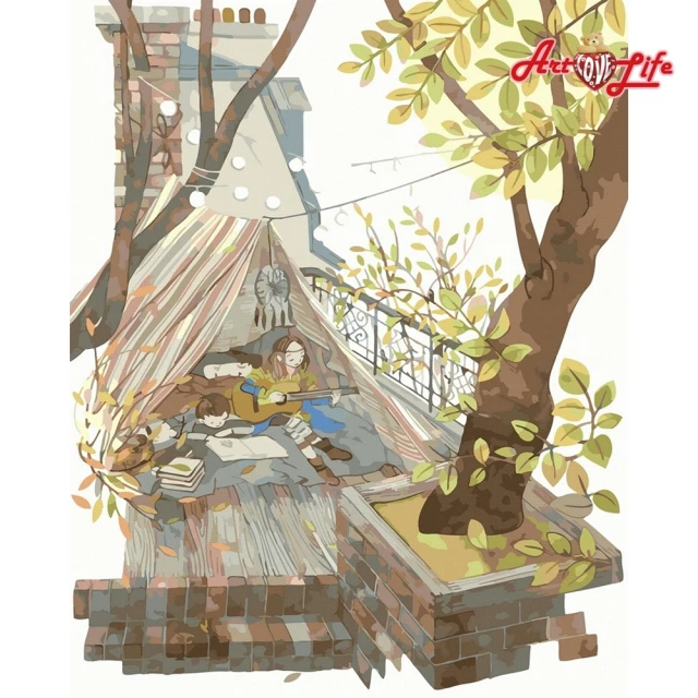 【ArtLife 藝術生活】DT037快樂時光40*50CM(數字油畫 DIY DIY數字油畫 交換禮物 畫畫玩具)