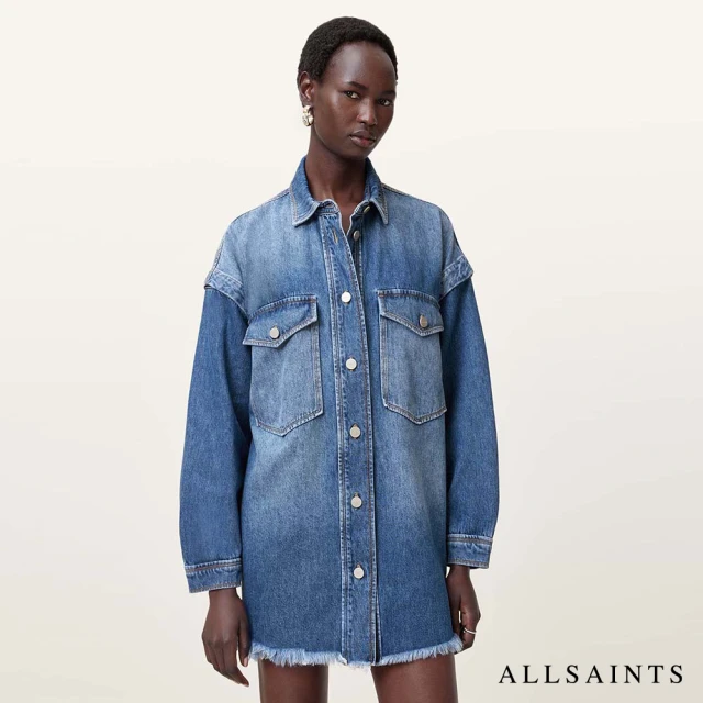 ALLSAINTS FAYE SNAP 牛仔短洋裝 W023DC(寬鬆版型)