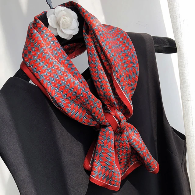 JC Collection 高雅氣質復古純蠶絲四季百搭玉蘭花