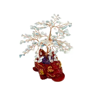 【金玉滿堂】鴻運貔貅海藍寶招財樹