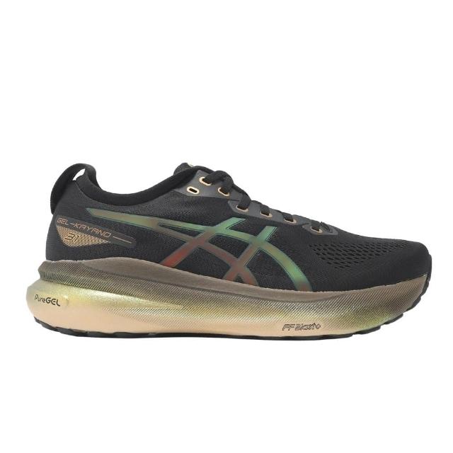 【asics 亞瑟士】Gel-kayano 31 Platinum 男 慢跑鞋 彈力 支撐 黑 金棕(1011C099-001)