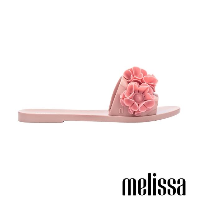 【Melissa】寬帶繡球內夾腳拖鞋(粉色)