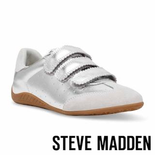 【steve madden】FLAGSHIP 拼接氣孔魔鬼氈休閒鞋(銀色)
