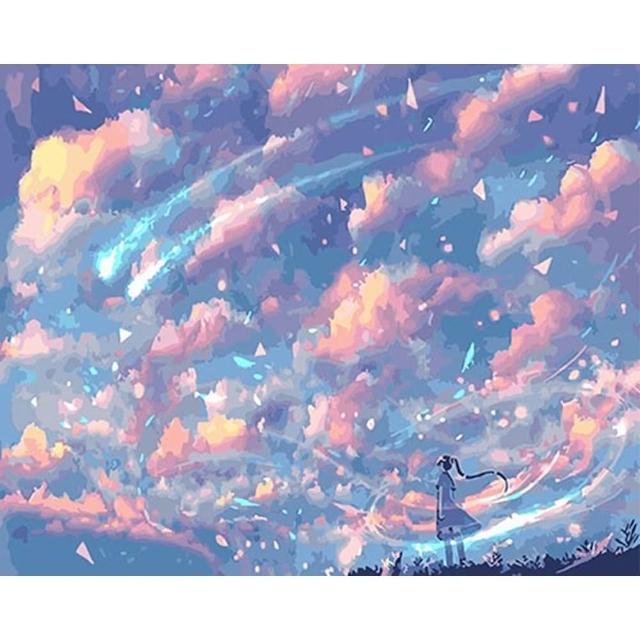 【ArtLife 藝術生活】66511燦爛星空40*50CM(數字油畫 DIY DIY數字油畫 交換禮物 畫畫玩具)