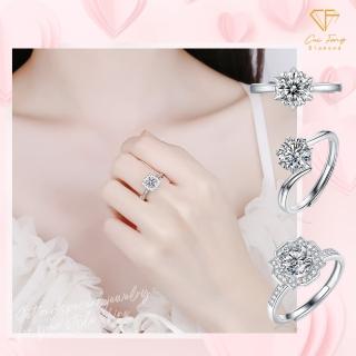 【CF鑽飾】戒指合輯 莫桑鑽 1克拉 母親節(戒指 戒子 女戒 鑽戒 禮物 生日)