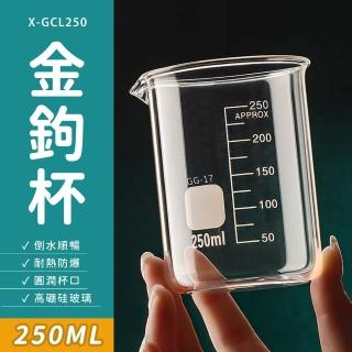 【精準科技】刻度杯 創意水杯 咖啡量杯 冰杯 玻璃杯子 燒杯 寬口玻璃杯 550-GCL250 刻度玻璃杯 透明水杯
