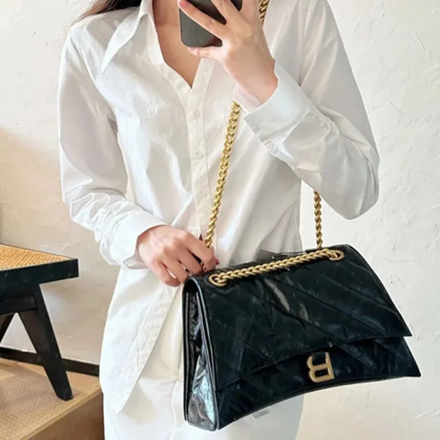 【MoonDy】雙11 包包 單肩包 斜背包 鏈條包 口蓋包 牛皮包包 褶皺包 真皮斜背包 沙漏包 真皮包