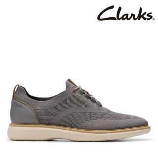 【Clarks】男鞋 Brantin Knit 寬楦美感異材質輕量休閒鞋(CLM81964C)