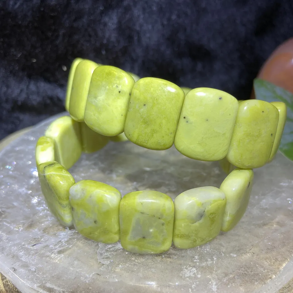 Cozy 世界水晶原礦與茶】菜花玉手排(菜花玉含有豐富的微量元素硒