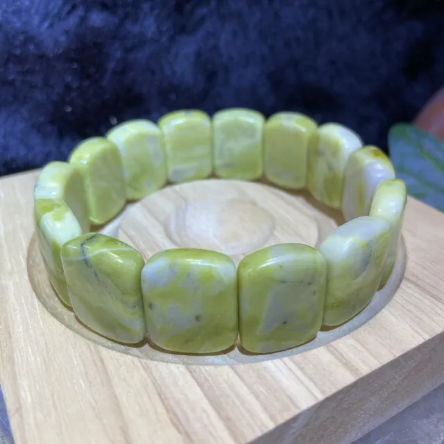 Cozy 世界水晶原礦與茶】菜花玉手排(菜花玉含有豐富的微量元素硒