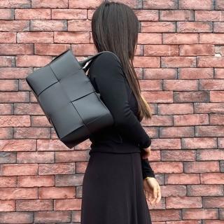 【MoonDy】大容量手提包 子母包 編織托特包 包包女 手提包 斜揹包 托特包 編織包 真皮手提包 禮物
