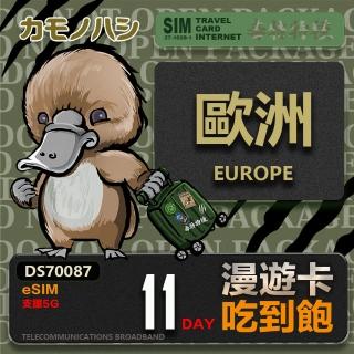 【鴨嘴獸Platypi.IF】歐洲eSIM 漫遊卡 11日吃到飽 歐洲上網絡卡(歐洲地區 免插卡 eSIM卡)