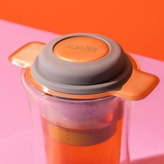 【LaCafetiere】附蓋可折疊雙柄矽膠濾茶器 / 濾茶網 過濾茶葉 茶具